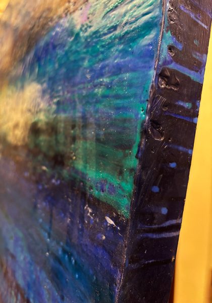 Example of Ironed drips on painting edge by Amelia Kraemer